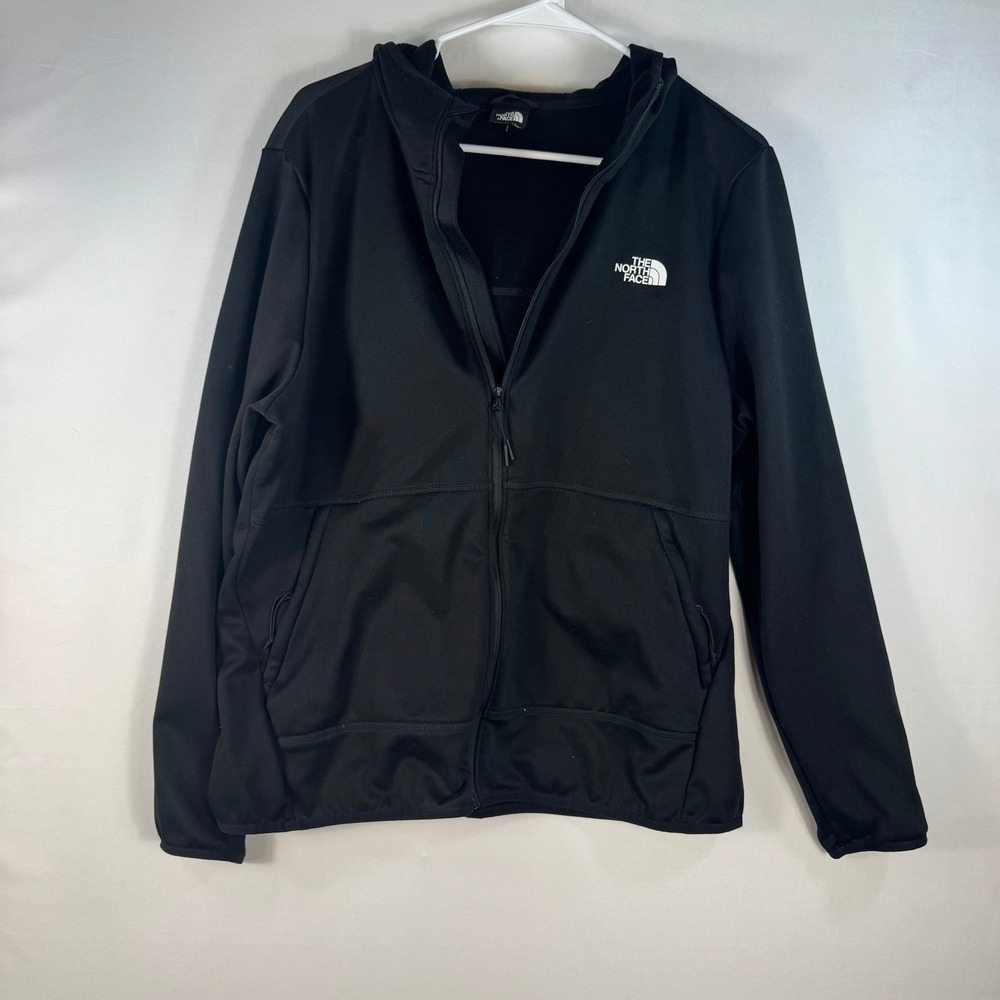 The North Face Mens Black Full Zip Fleece Lined Hoodie Jacket Medium NF0A3Y96